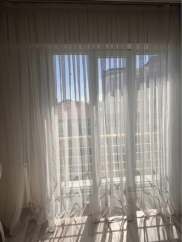  Beden beyaz Renk Taç Tül Perde