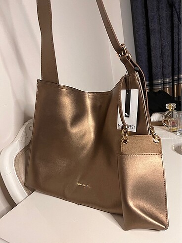  Beden altın Renk Nine west Kadın Çanta