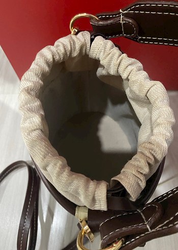 Kahverengi Deri Kemerli Kadın Çanta - Görsel 2