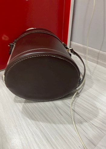 Kahverengi Deri Kemerli Kadın Çanta - Görsel 3