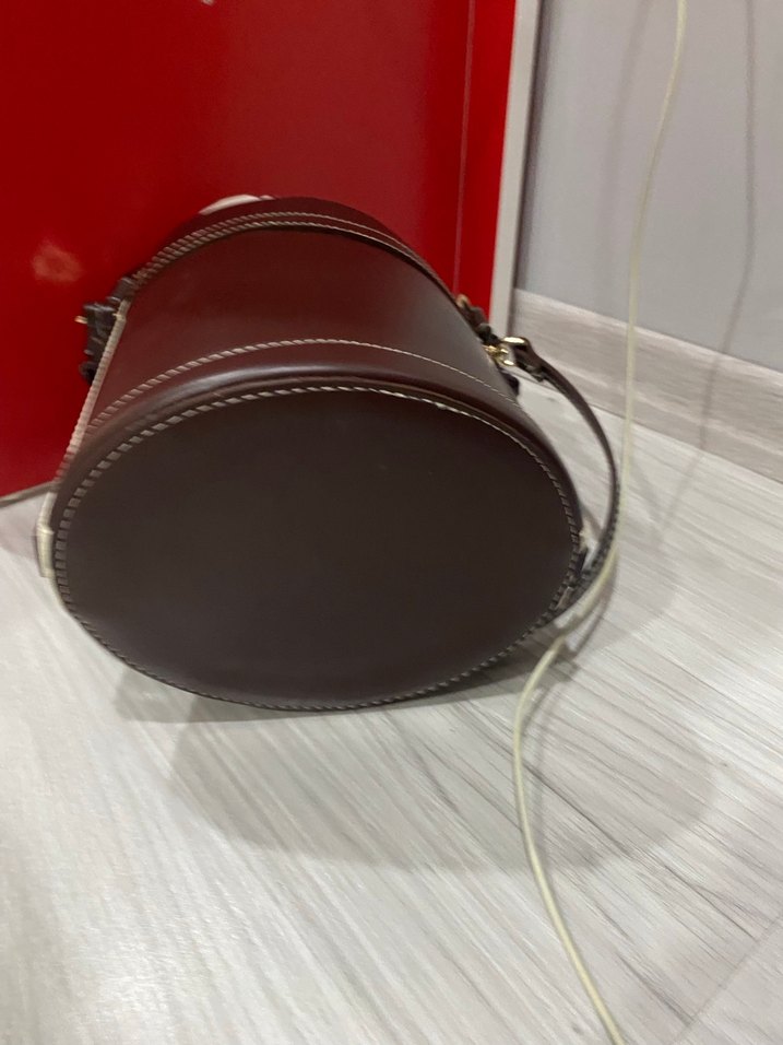 Kahverengi Deri Kemerli Kadın Çanta - Görsel 3