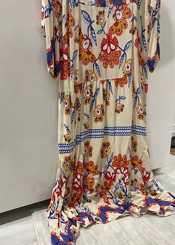 Bohem Çok Renkli Uzun Elbise - Görsel 2