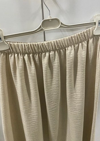 Bej Uzun Kollu Kadın Keten Takım - Görsel 3