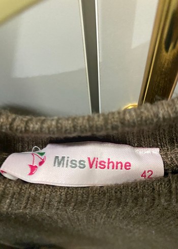 Kahverengi Kemerli Kadın Triko Elbise - Görsel 4