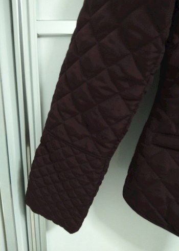 38 Beden Bordo Kadın Kapitone Fermuarlı Ceket