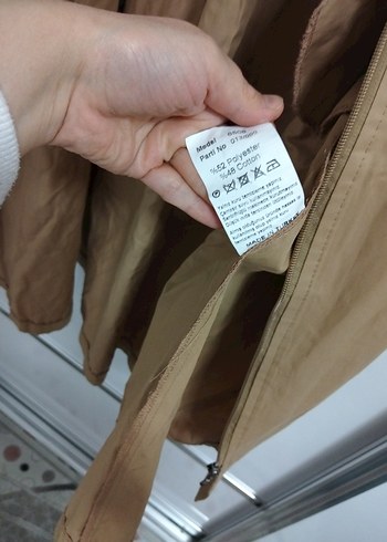 Bej Kadın Uzun Keten Trençkot - Görsel 3