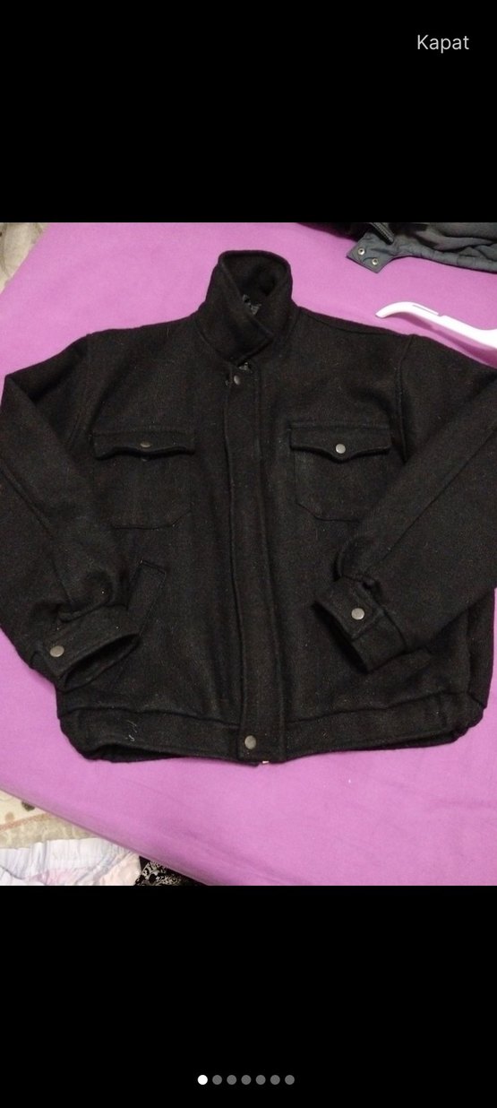 Düğmeli Siyah Erkek Street Wear Ceket - Görsel 3