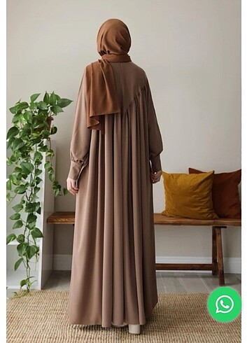 diğer Beden camel Renk Ande ferace elbise
