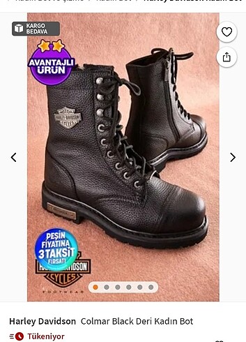 40 Beden siyah Renk Harley davidson kadin bot