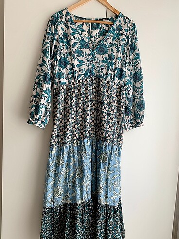 Zara Zara Kırkyama Desenli Midi Elbise