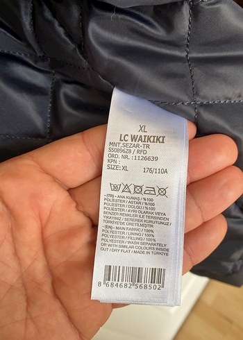 Lacivert Renk XL Erkek Kaban Düğmeli Kaban Yeni - Görsel 5