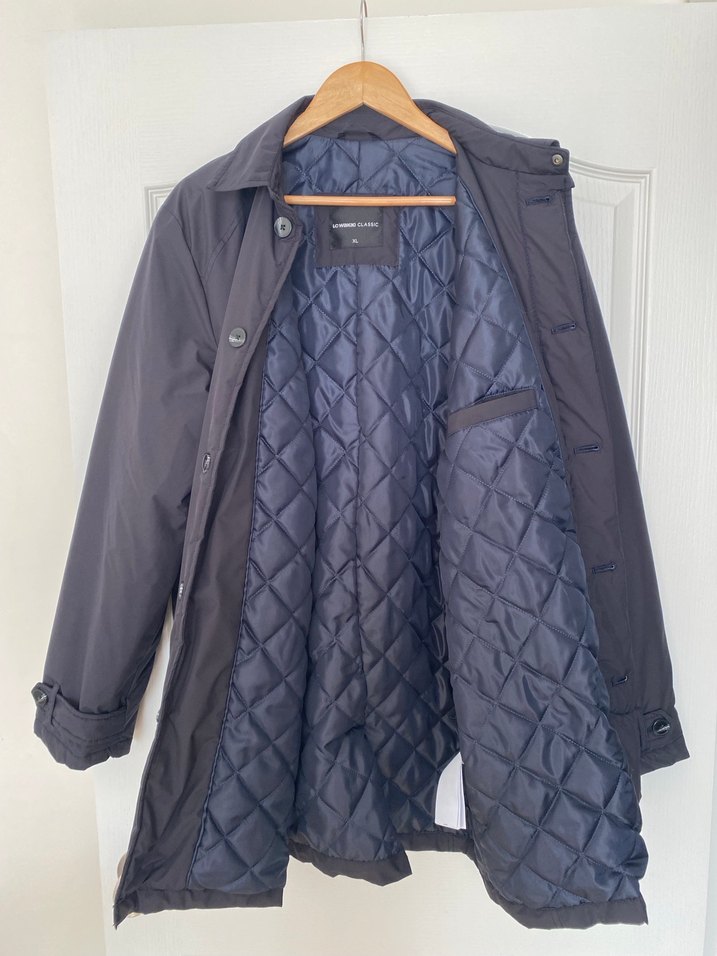 Lacivert Renk XL Erkek Kaban Düğmeli Kaban Yeni - Görsel 4