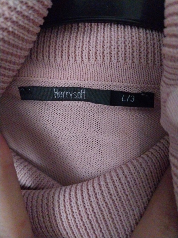 Pembe38-40 Yüksek Yakalı Triko Kazak Herri - Görsel 3