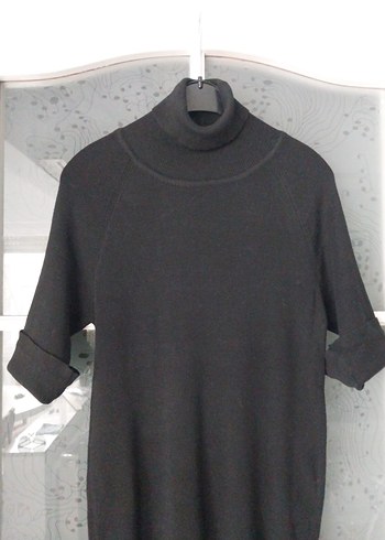 Kadın 36-38 Siyah Kısa Kollu Boğazlı  tunik - Görsel 2