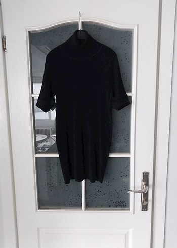 Kadın 36-38 Siyah Kısa Kollu Boğazlı  tunik - Görsel 3