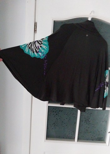 Bohem Siyah 36-40 Batik Desenli Salaş Kadın Hırka - Görsel 5