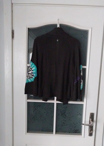 Bohem Siyah 36-40 Batik Desenli Salaş Kadın Hırka - Görsel 4