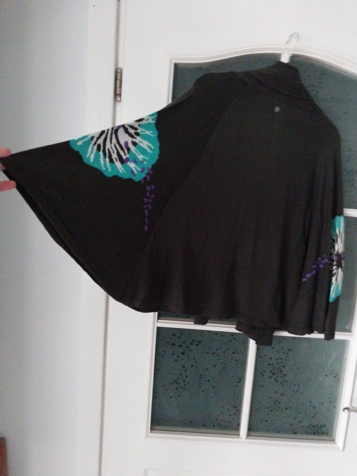 Bohem Siyah 36-40 Batik Desenli Salaş Kadın Hırka - Görsel 5