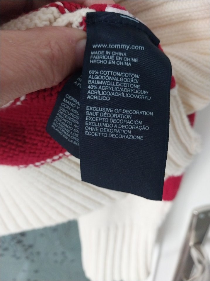 Kırmızı 38 Beyaz  Hırka Tommi Hilfiger - Görsel 4