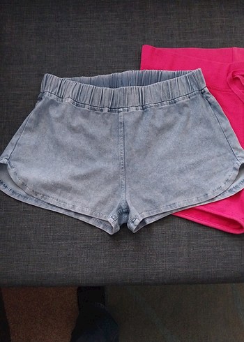 Gri ve Pembe 38 sipor Şortlar - Görsel 2