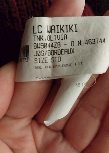 Bordo 38-xl kazak tunik LSW - Görsel 5