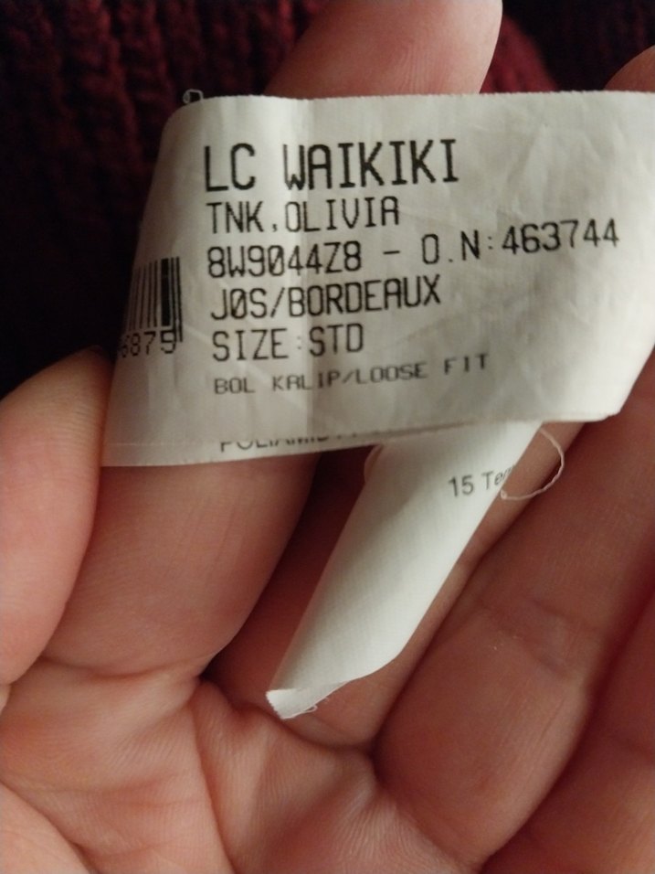 Bordo 38-xl kazak tunik LSW - Görsel 5