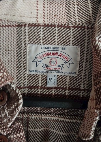 Gömlek xl ekose Desenli Erkek Gömlek Armani. - Görsel 2