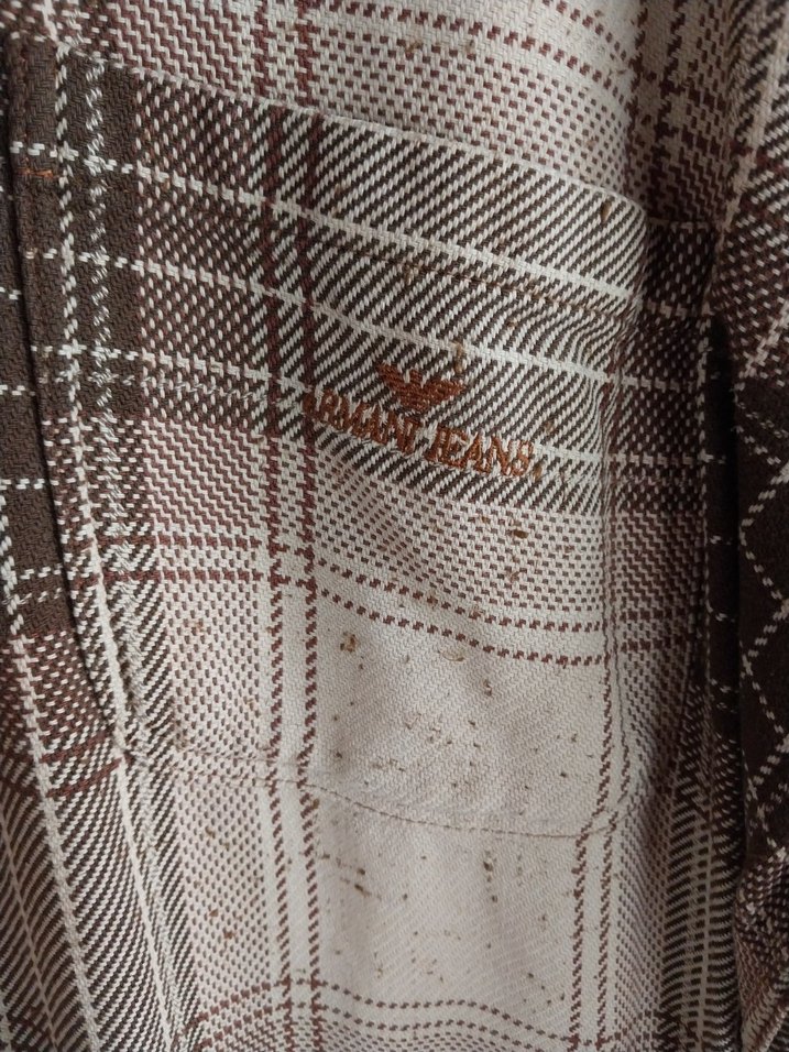 Gömlek xl ekose Desenli Erkek Gömlek Armani. - Görsel 3