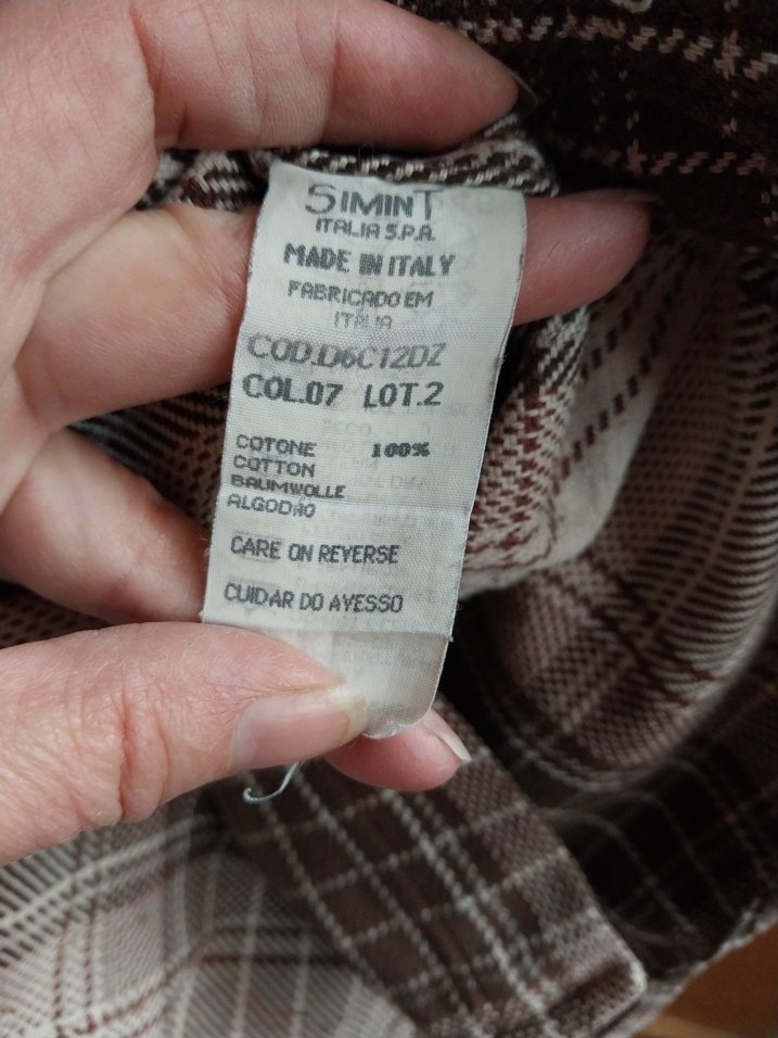 Gömlek xl ekose Desenli Erkek Gömlek Armani. - Görsel 4