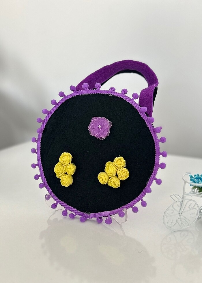 El yapımı keçe çanta - Görsel 2