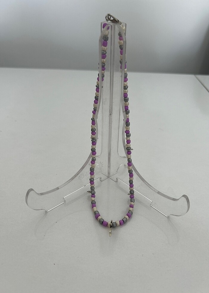 Boncuk kolye el yapımı - Görsel 2