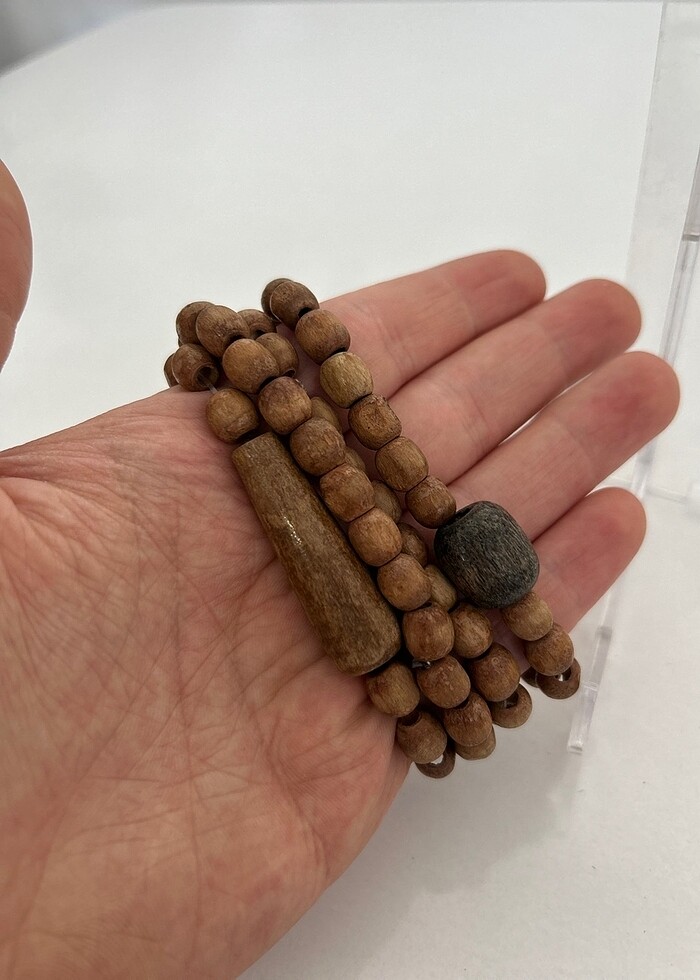 Ahşap bileklik boncuk bileklik el yapımı bileklik - Görsel 2