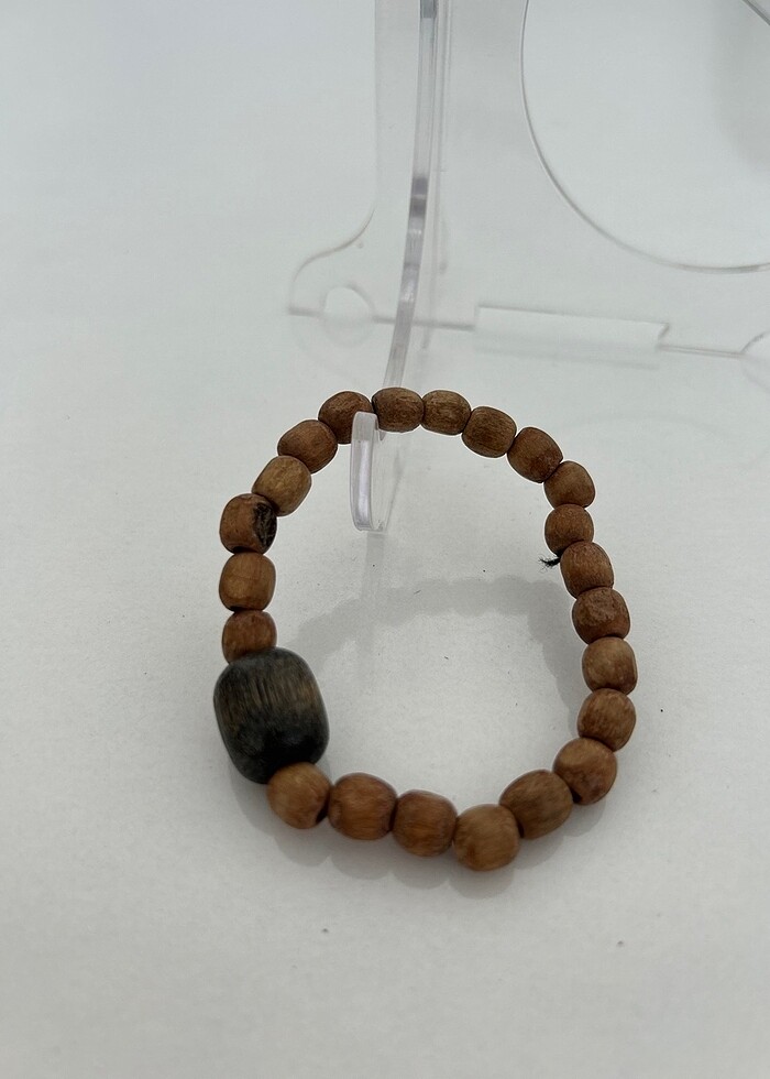 Ahşap bileklik boncuk bileklik el yapımı bileklik - Görsel 4