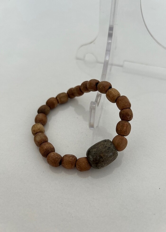 Ahşap bileklik boncuk bileklik el yapımı bileklik - Görsel 5