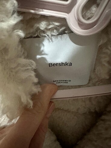 m Beden kahverengi Renk Bershka kürklü kaban