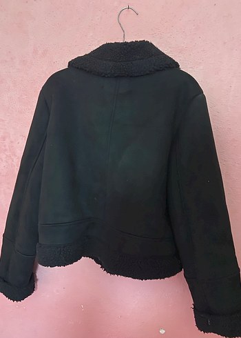 Siyah Süet Kürklü Kadın Ceket - Görsel 3