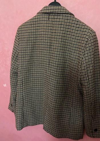 Kahverengi Ekose Kadın MBlazer Ceket - Görsel 2