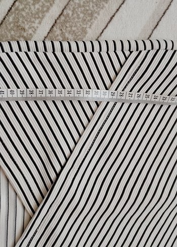 Çizgili Pilili Midi Hamile Eteği - Görsel 3