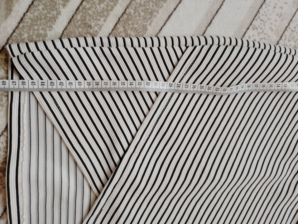 Çizgili Pilili Midi Hamile Eteği - Görsel 3