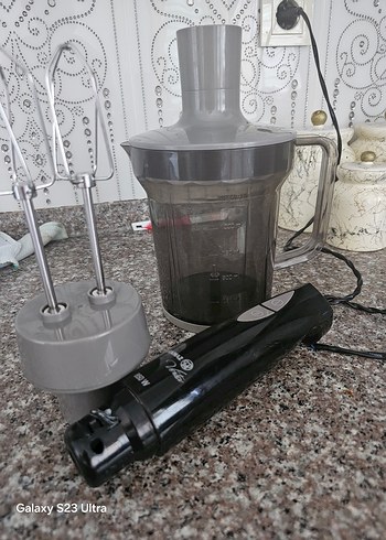 korkmaz Gri Renkli Blender ve Doğrayıcı Seti