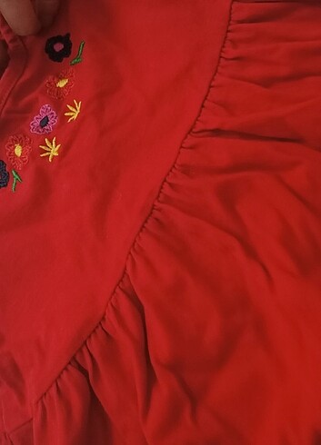 24-36 Ay Beden kırmızı Renk Elbise