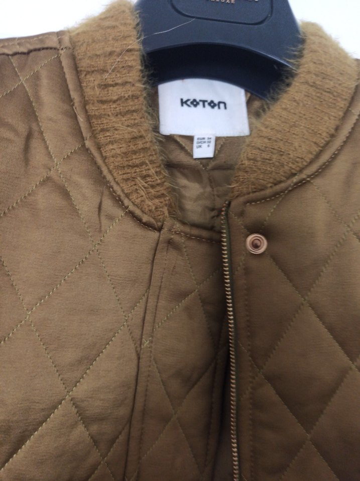 Düğmeli hardal renkli Kadın Süet Ceket - Görsel 2