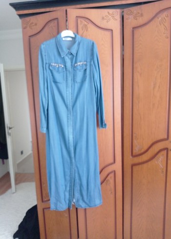 Diğer Setrms marka Nakışlı Mavi Denim Tünik tensel kumaş
