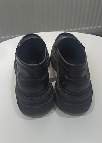 Kadın Siyah Hakiki Deri Platform Tabanlı Loafer Deripabuc marka - Görsel 5