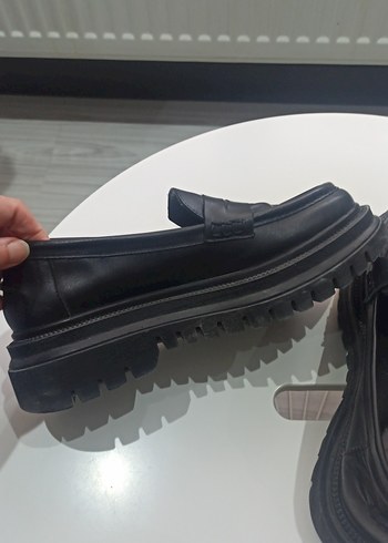 Kadın Siyah Hakiki Deri Platform Tabanlı Loafer Deripabuc marka - Görsel 7