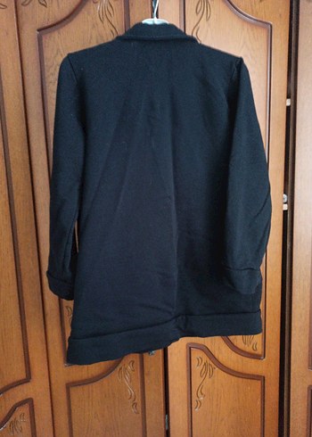 Touché privé marka Düğmeli Siyah Kadın Midi Ceket - Görsel 4