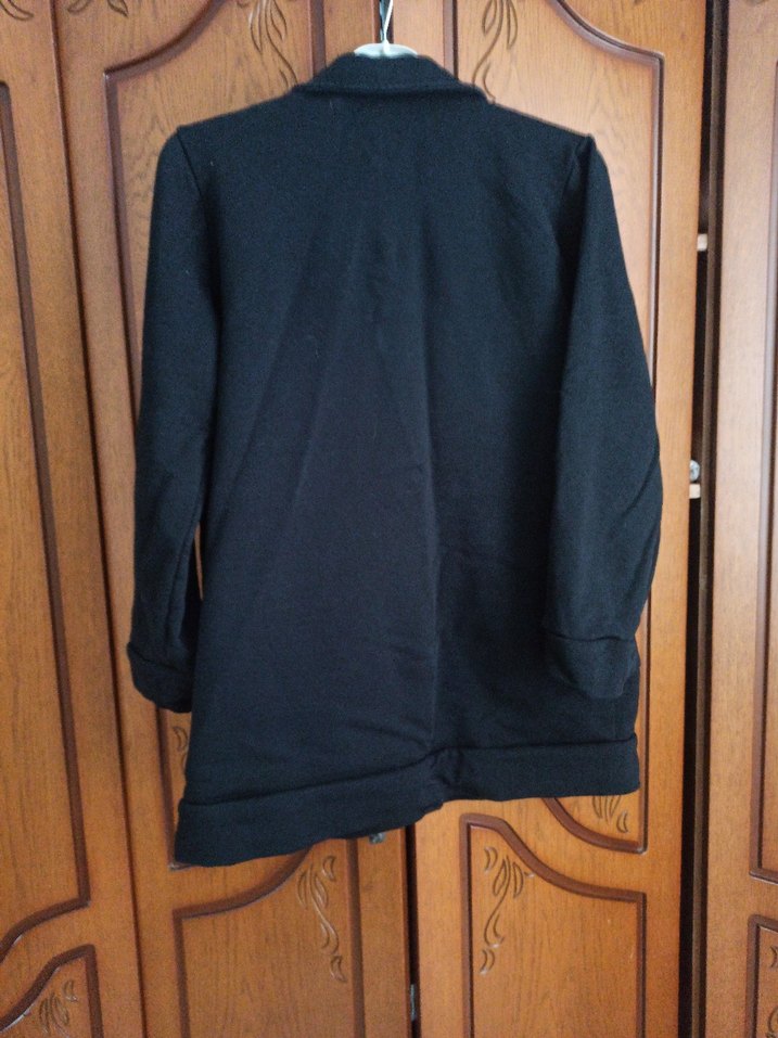 Touché privé marka Düğmeli Siyah Kadın Midi Ceket - Görsel 4