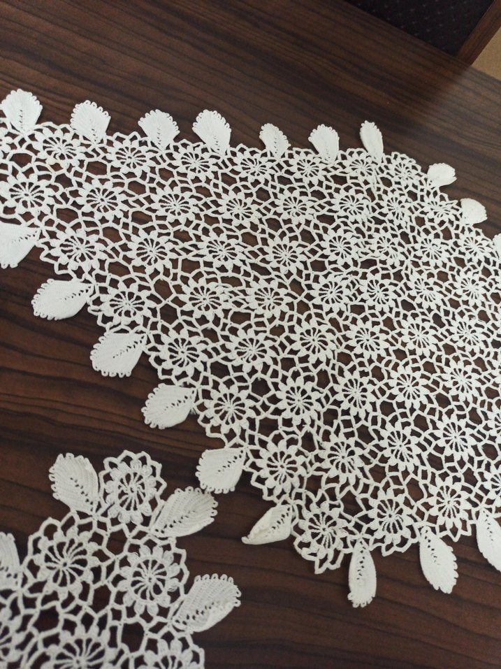 Bohem Dantel tepsi Örtüsü Seti - Görsel 2