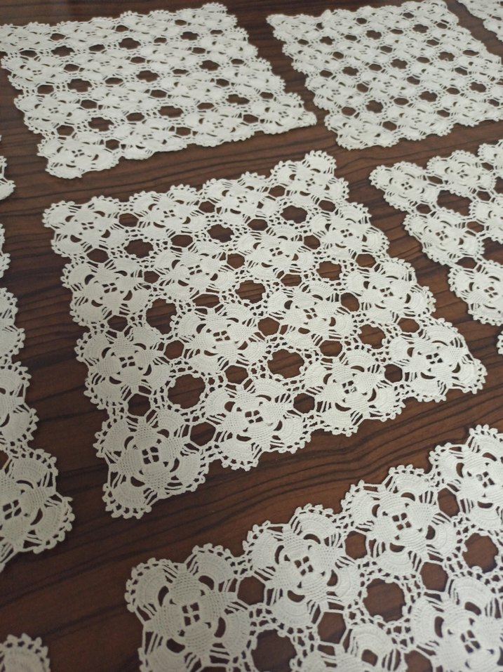 El Yapımı Dantel vitrin Örtüsü Seti - Görsel 2