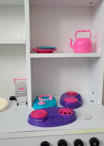 Beyaz Çocuk Rafı ve Mutfak Seti - Görsel 5